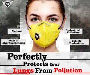 Urbangabru N99 Anti Pollution Mask with 4 layer protective filters PM 2.5 system Emallcart