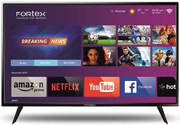 Fortex 80 cm 32 inches HD Ready IPS LED Smart TV FX32INT01 Black Emallcart