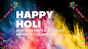 People dancing and playing with colors during Indian festival of Holi